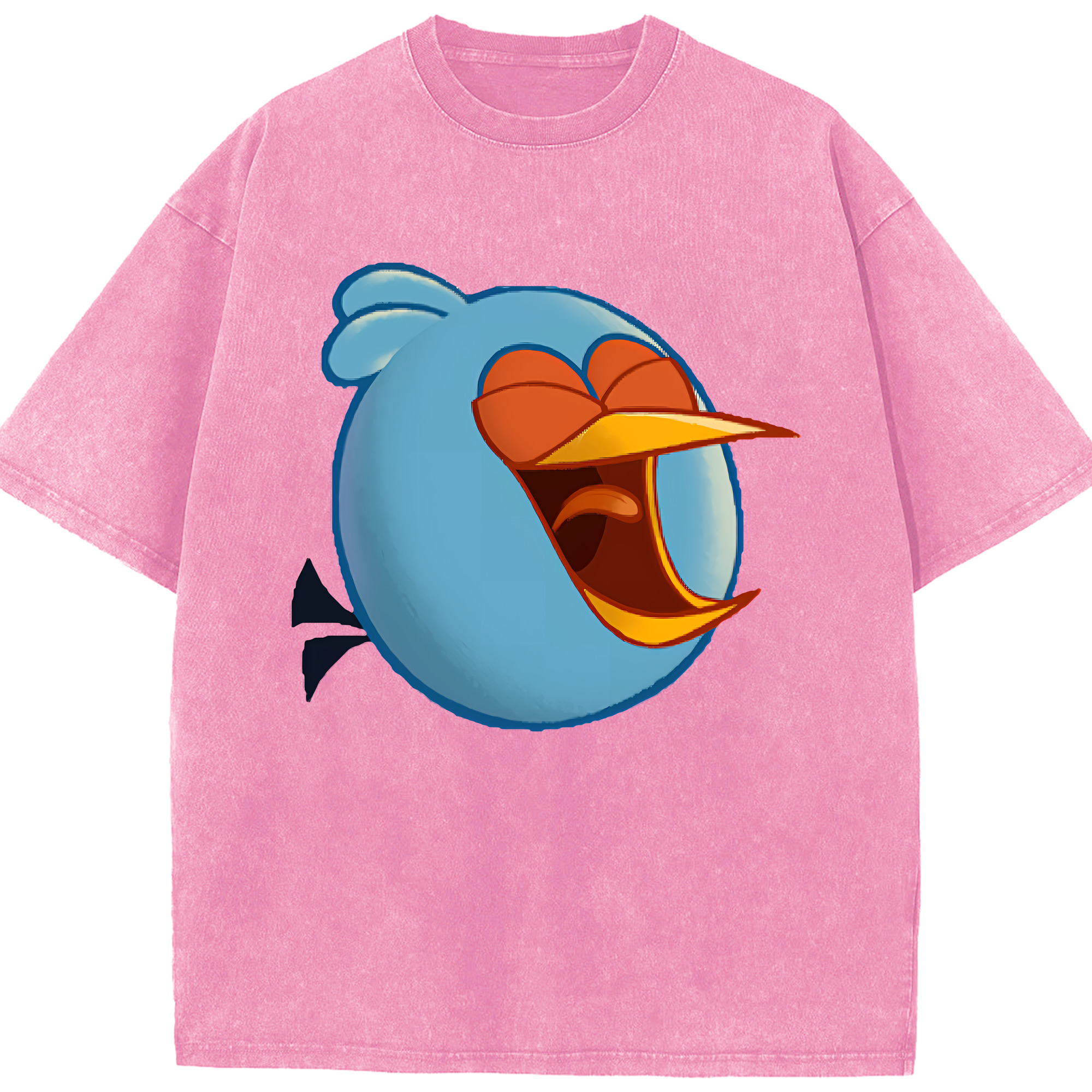 （画像用） Angry Birds アングリーバード 綿100% ヴィンテージ風 半袖Tシャツ（フロントプリント）